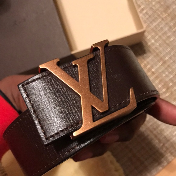Louis Vuitton leather belt 1000% authentic - Picture 1 of 7